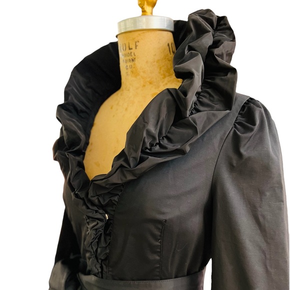 Blanc Noir Trench Coat Size Medium Fabric is cotton nylon spandex blend - Picture 14 of 16